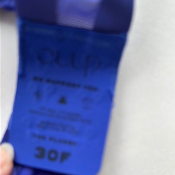 NWT CUUP THE PLUNGE BLUE SHEER MESH BRA SIZE 30F - Picture 5 of 5